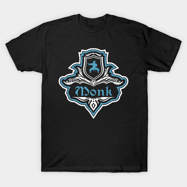 D&D Monk Class Crest T-Shirt by Sunburst